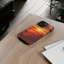 Lade das Bild in den Galerie-Viewer, iPhone Hülle &#39;&#39;Sunset Peaks&#39;&#39;, Natur Landschaft Design, hochwertiges Premium iPhone Case
