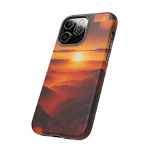 Lade das Bild in den Galerie-Viewer, iPhone Hülle &#39;&#39;Sunset Peaks&#39;&#39;, Natur Landschaft Design, hochwertiges Premium iPhone Case
