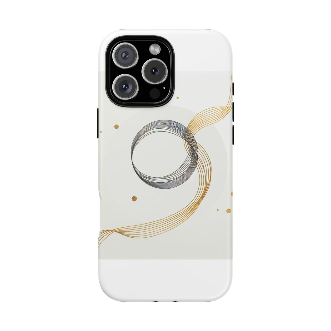 iPhone Hülle ''Golden Curve'', minimalistisches Design, hochwertiges Premium iPhone Case