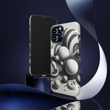 Lade das Bild in den Galerie-Viewer, iPhone Hülle &#39;&#39;Mono Circles&#39;&#39;, minimalistisches Design, hochwertiges Premium iPhone Case
