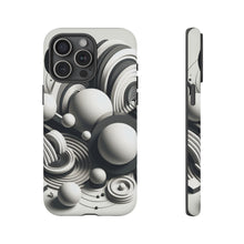 Lade das Bild in den Galerie-Viewer, iPhone Hülle &#39;&#39;Mono Circles&#39;&#39;, minimalistisches Design, hochwertiges Premium iPhone Case
