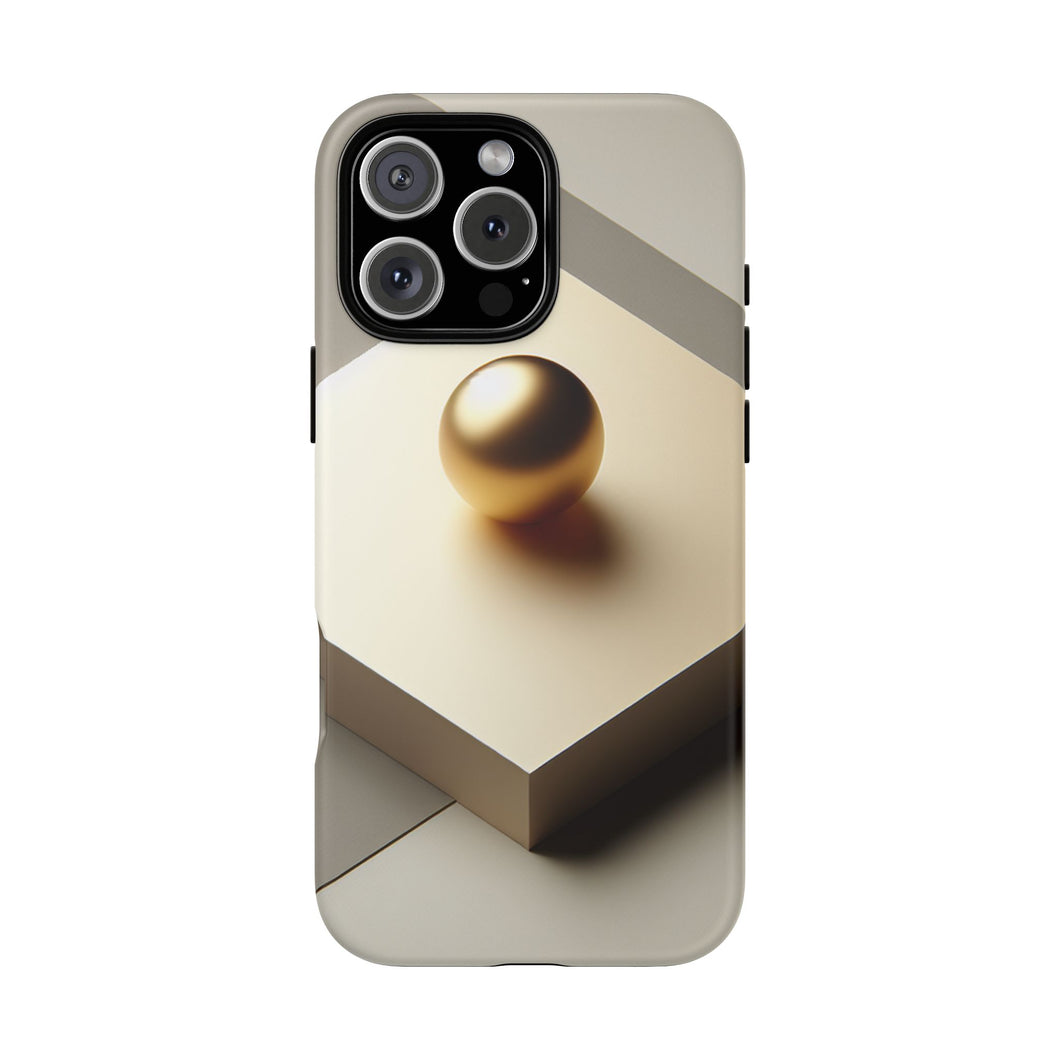 iPhone Hülle ''Golden Dot'', minimalistisches Design, hochwertiges Premium iPhone Case