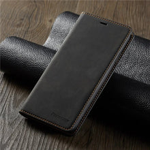 Lade das Bild in den Galerie-Viewer, iPhone Leder Wallet Card Flip Case, hochwertige Leder Premium iPhone Hülle
