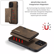 Lade das Bild in den Galerie-Viewer, iPhone Card Magnetic Removable Case | abnehmbares magnetisches Kunstleder Etui Premium Schutzhülle
